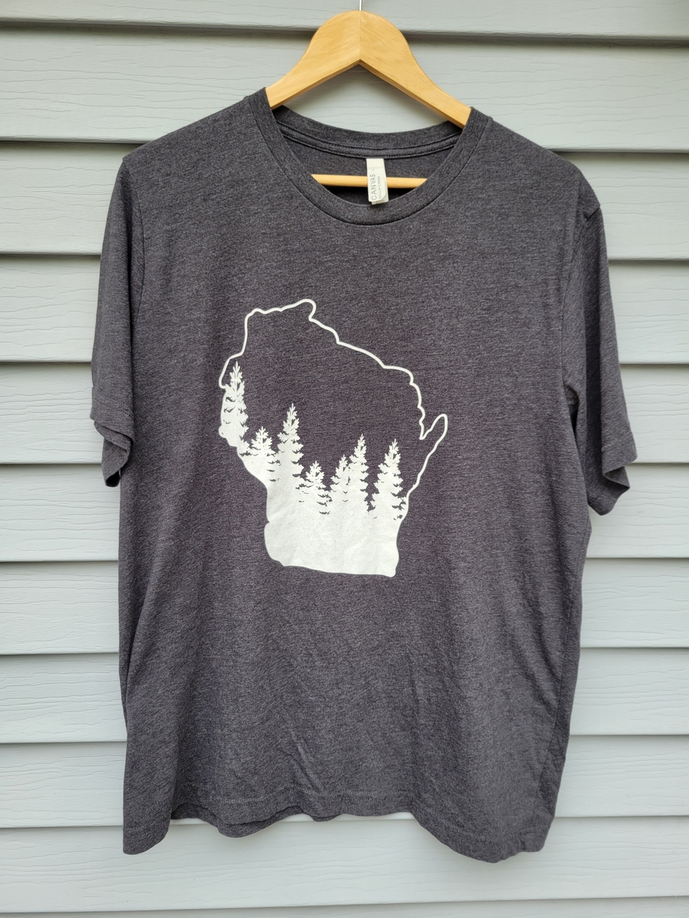 Bella-Canvas Wisconsin Pines T Shirt Adult XL Gray Tee